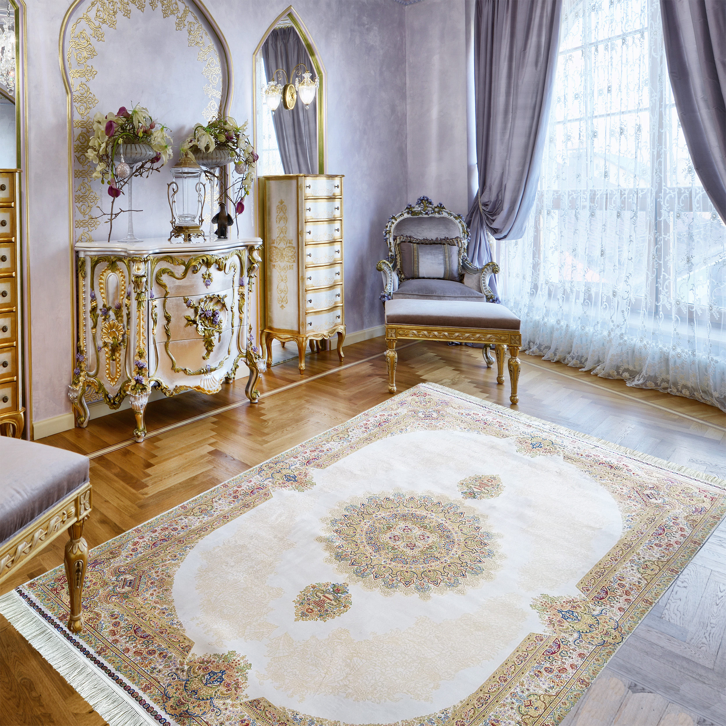 Dywan - 160 x 230 cm - Kremowy - Ekskluzywny - Dywanopol