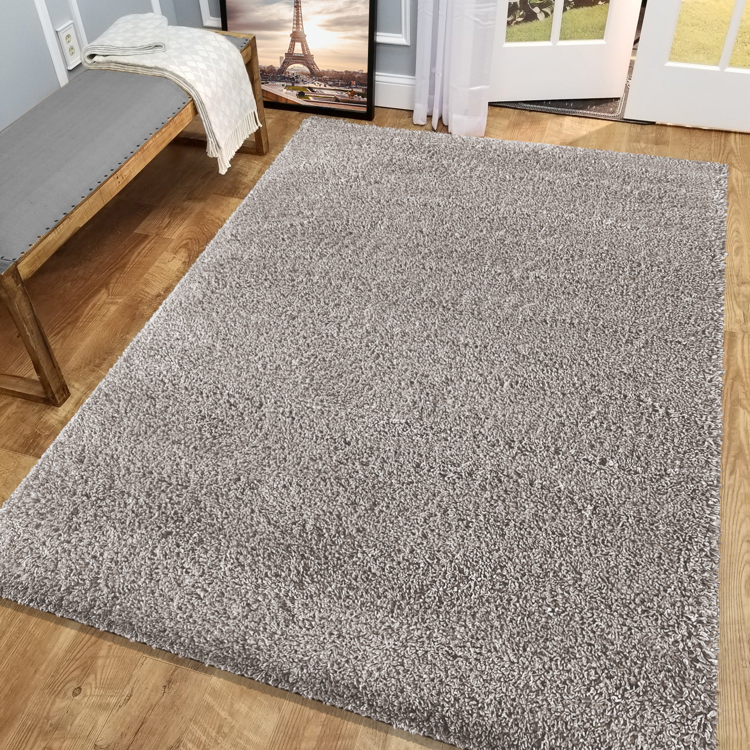 Dywan - 120 x 170 cm - Beżowy - Shaggy - Dywanopol