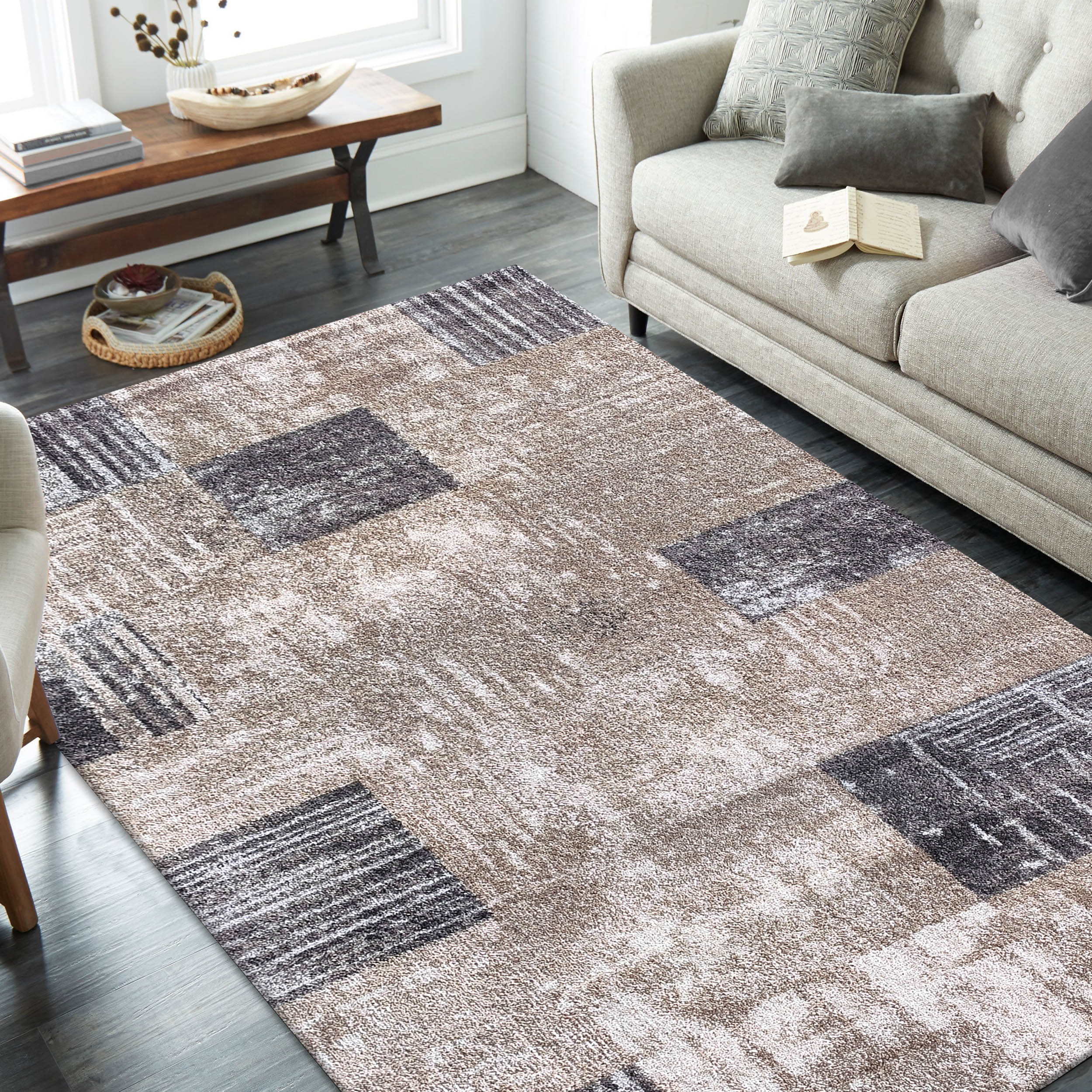 Dywan - 200 x 290 cm - Brązowy - Nowoczesny - Dywanopol