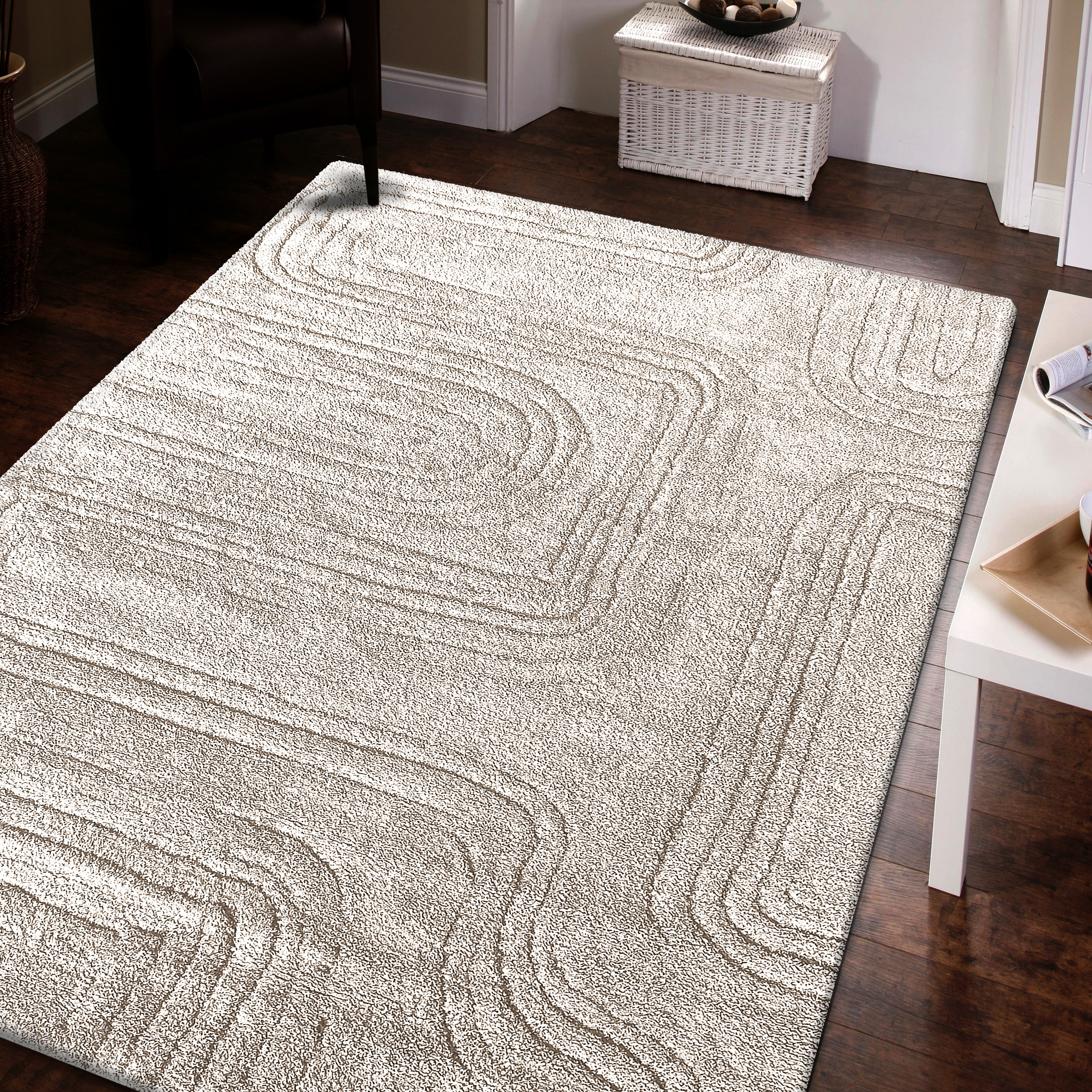 Dywan - 120 x 170 cm - Beżowy - Nowoczesny - Dywanopol