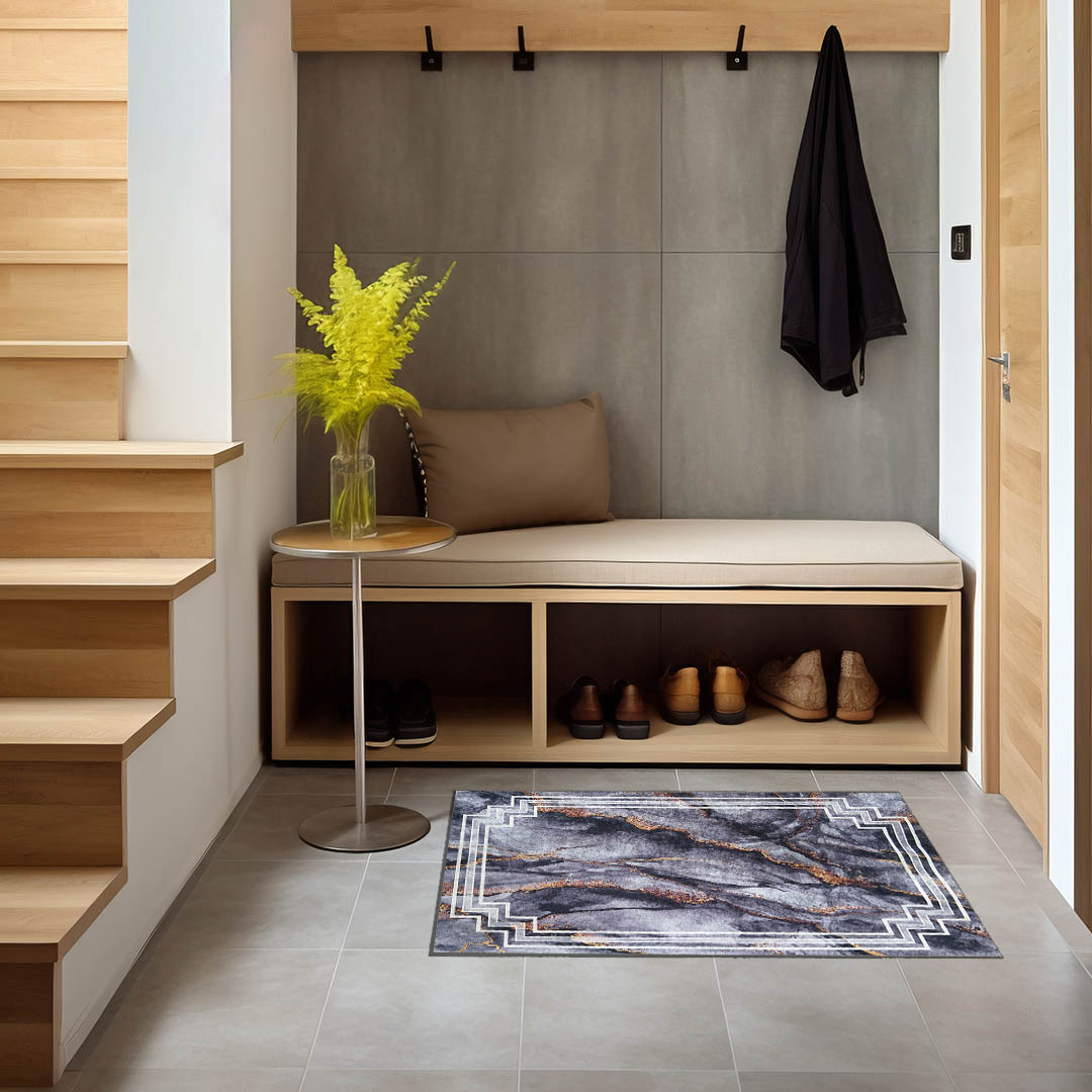 Dywan - 60 x 100 cm - Szary - Nowoczesny - Dywanopol