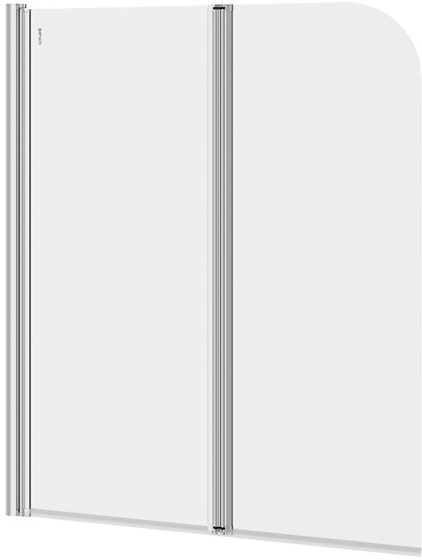 Darmowa Dostawa - Parawan nawannowy 115 cm 2-częściowy chrom połysk/szkło przezroczyste Cersanit Easy S301290