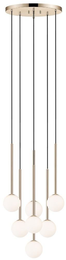 Darmowa Dostawa - Lampa wisząca powyżej 6x4 W biała-złota Zuma Line Arcturus P057407FF7AA