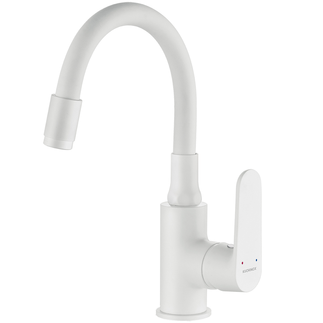 Darmowa Dostawa - Bateria umywalkowa stojąca biały Kuchinox Dima BQD621D