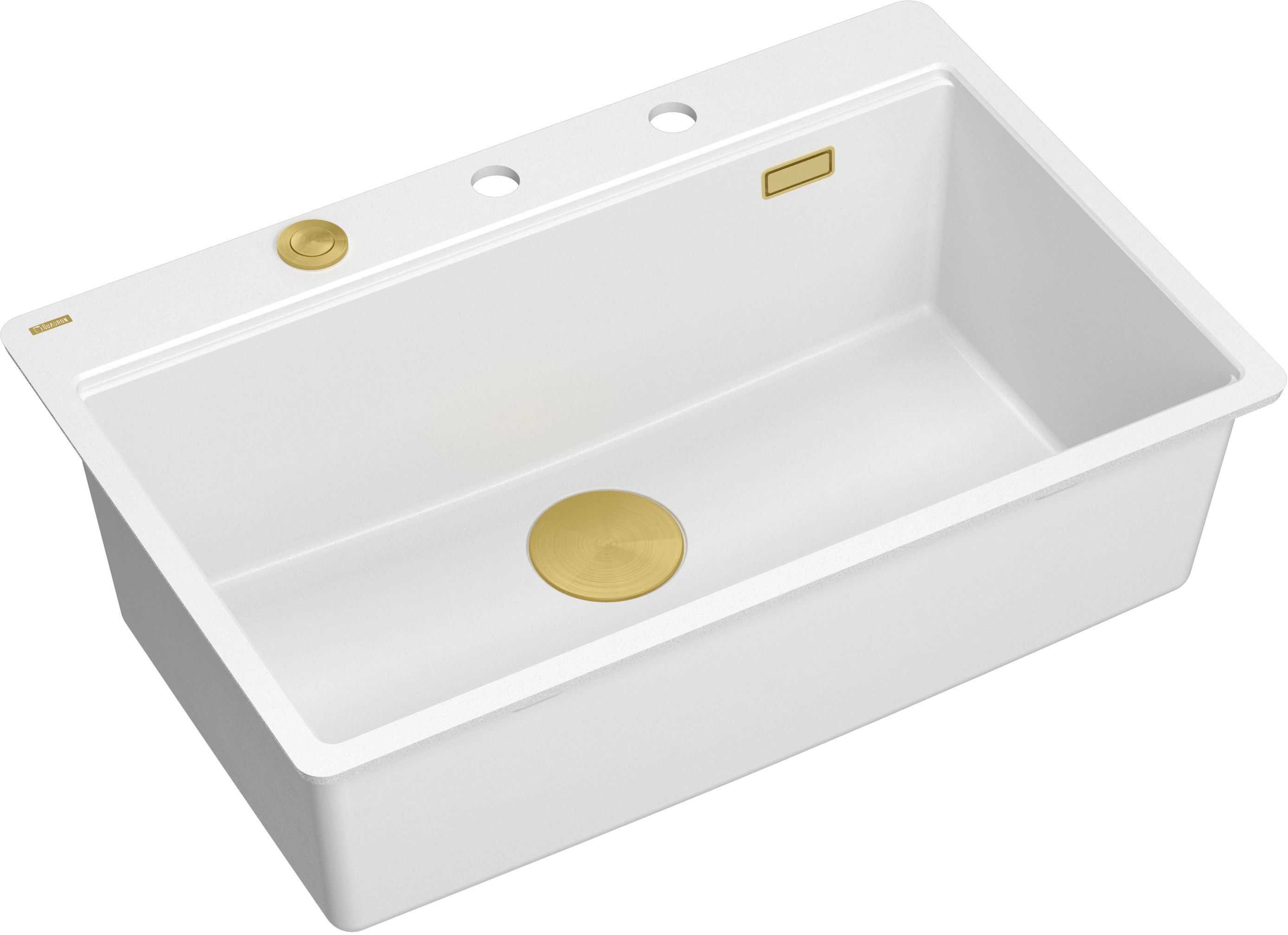 Darmowa Dostawa - Zlewozmywak GraniteQ 75x49 cm biały Quadron Marc HQM7650U1FMPVDG1