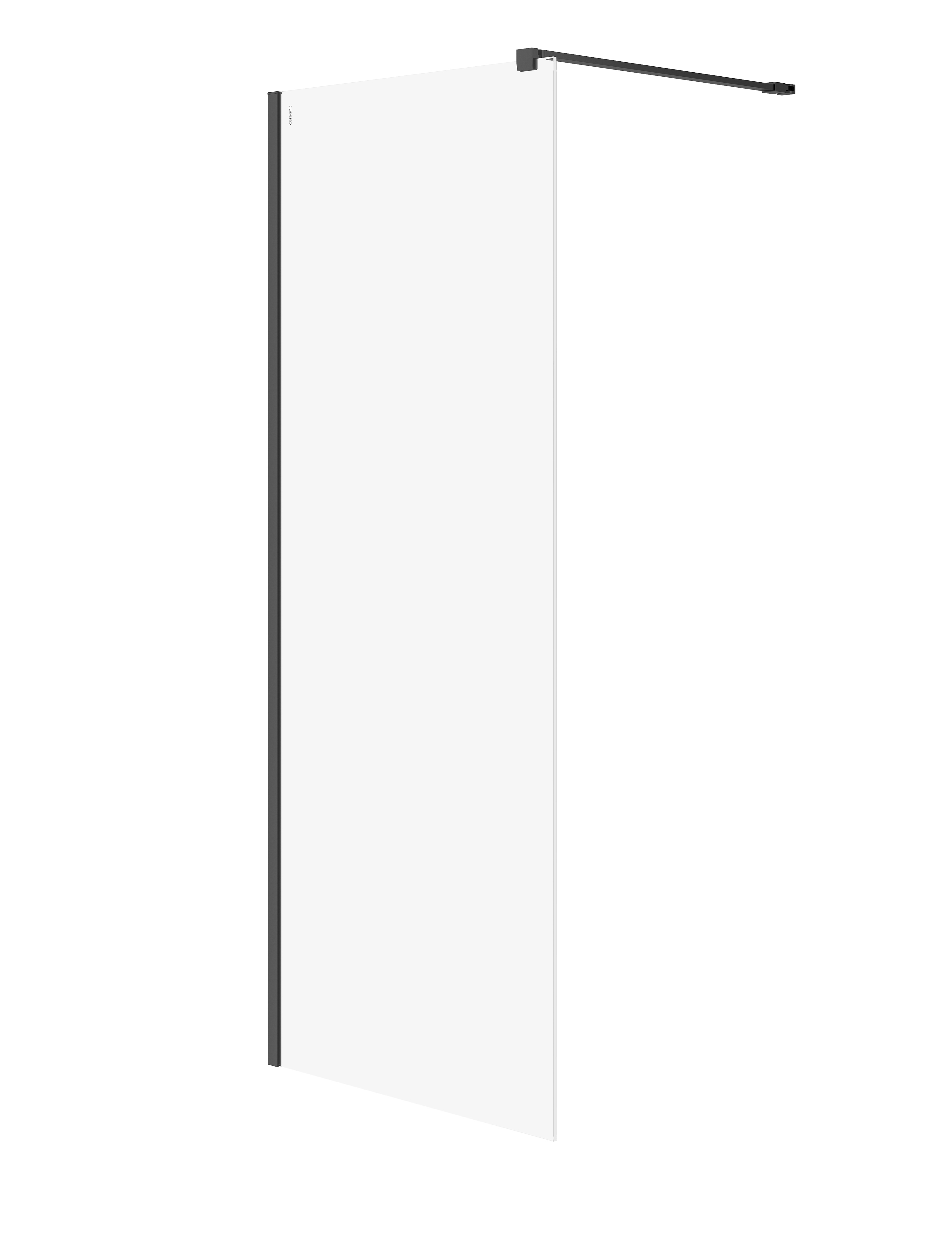 Darmowa Dostawa - Ścianka prysznicowa walk-in 80 cm czarny mat/szkło przezroczyste Cersanit Mille S161007