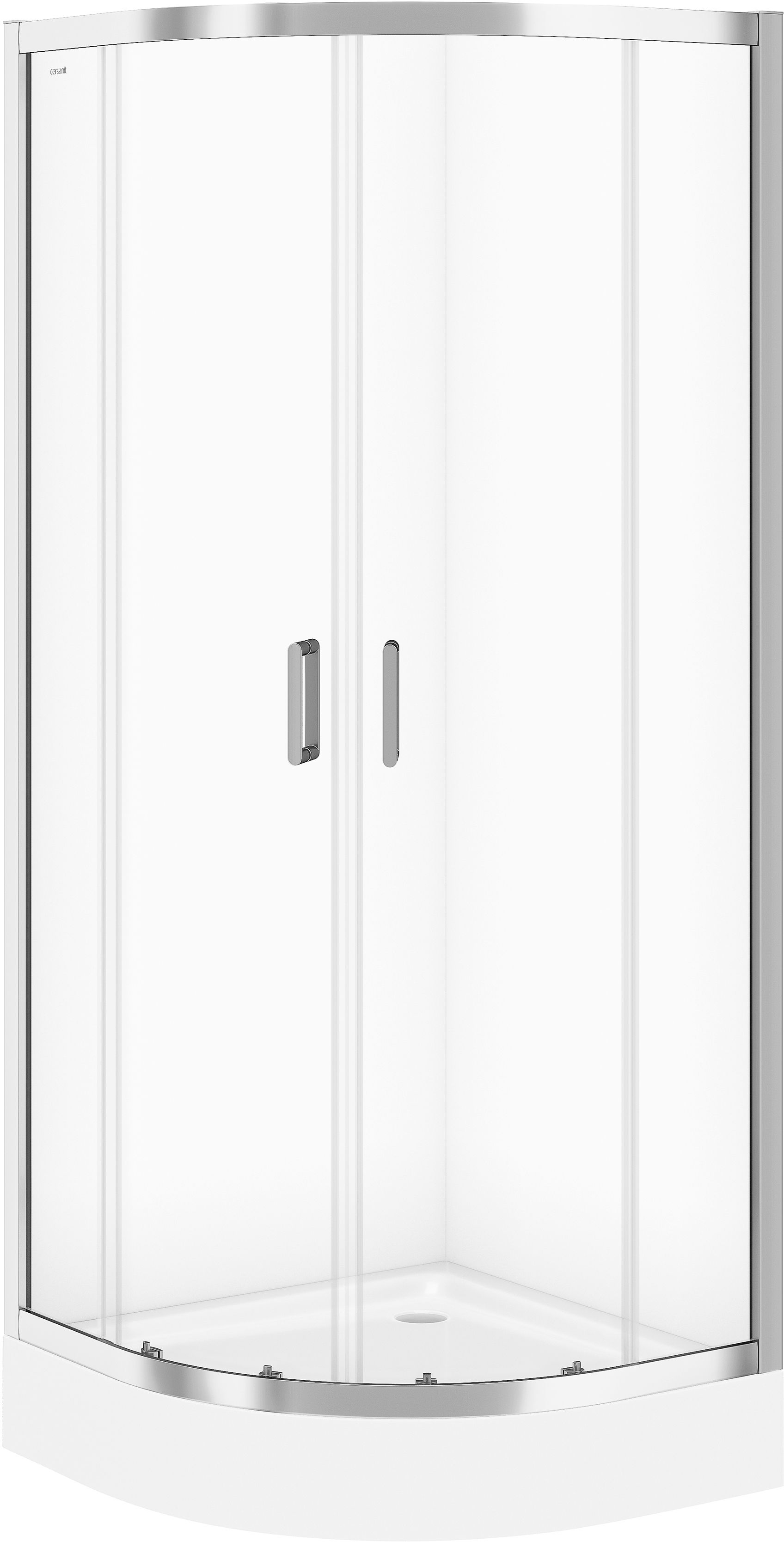 Darmowa Dostawa - Kabina z brodzikiem półokrągła 80x80 cm chrom Cersanit Arteco S601113