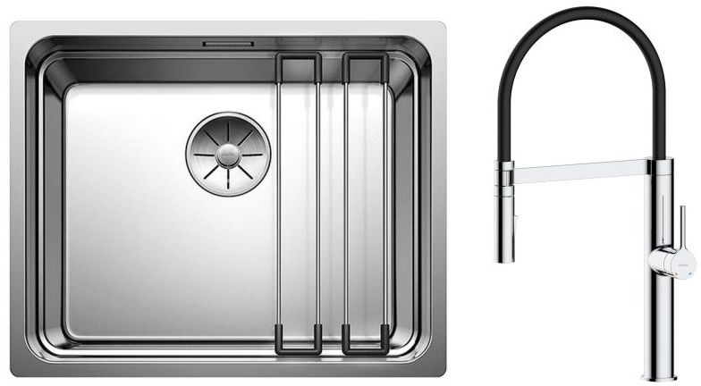 Darmowa Dostawa - Zlewozmywak z baterią stal / chrom Blanco Etagon 500-U abset4431