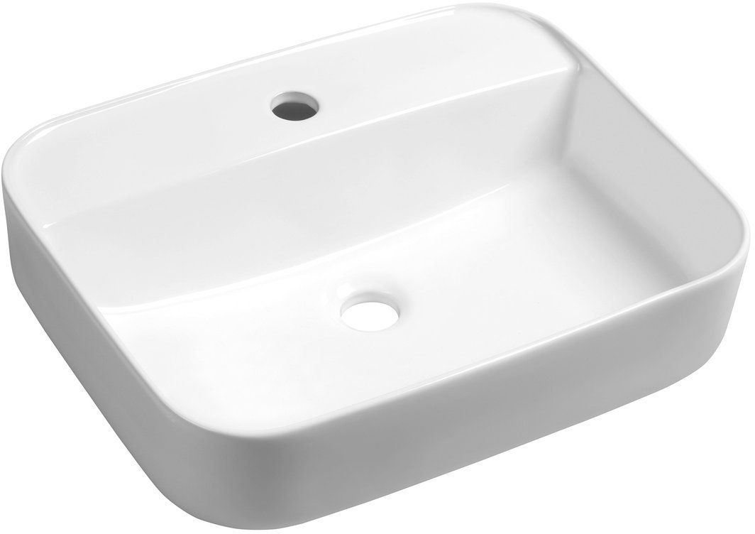 Darmowa Dostawa - Umywalka 50x40 cm prostokątna nablatowa biała Sapho Garda AR452