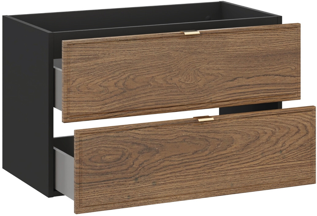 Darmowa Dostawa - Szafka 80x45.6x50 cm podumywalkowa wisząca czarna-dąb Comad Talia Casella TALIACASELLA8280462S