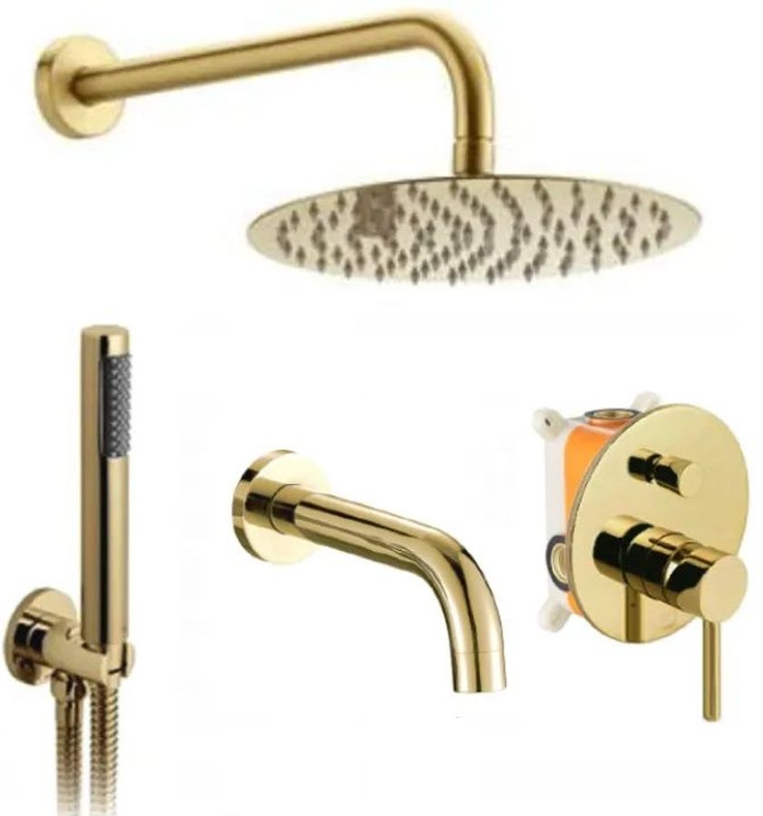 Darmowa Dostawa - Zestaw prysznicowy podtynkowy złoty Rea Lungo REAP4125