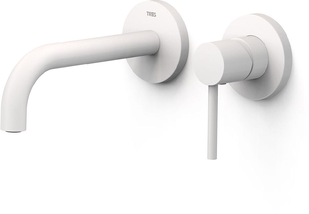 Darmowa Dostawa - Bateria umywalkowa podtynkowa biała Tres Study Exclusive 26230021BM