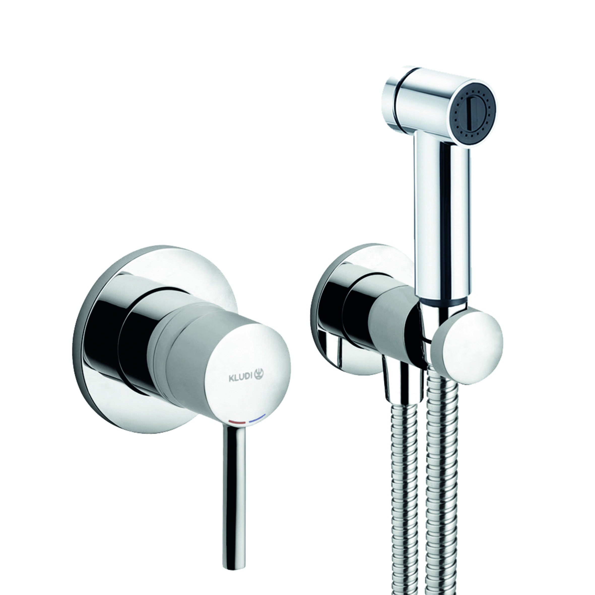 Darmowa Dostawa - Bateria bidetowa z zestawem prysznicowym podtynkowa chrom Kludi Bozz 389980576