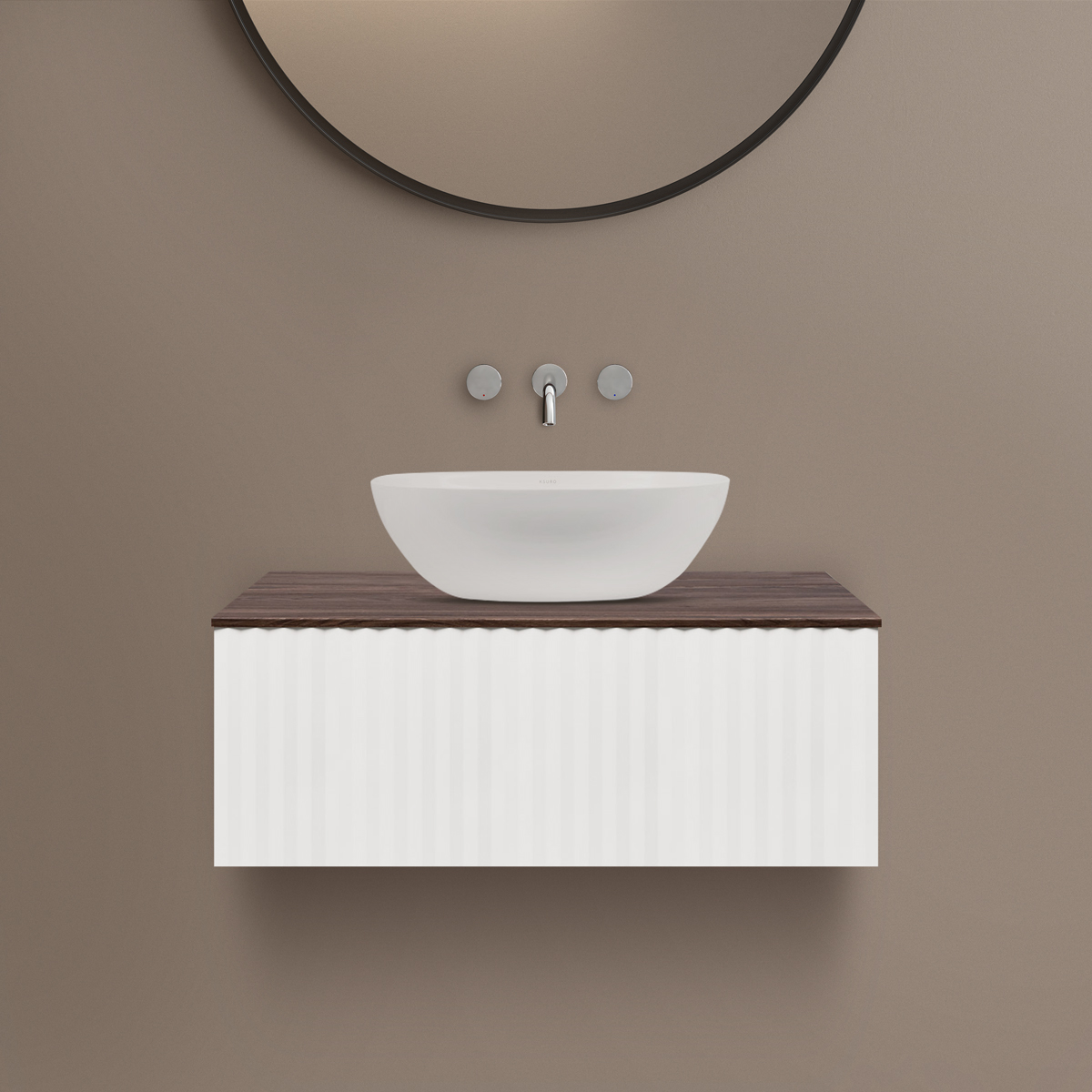 Darmowa Dostawa - Szafka z blatem 80.3x46.9x31.2 cm podumywalkowa wisząca biały Ksuro 02 58002006