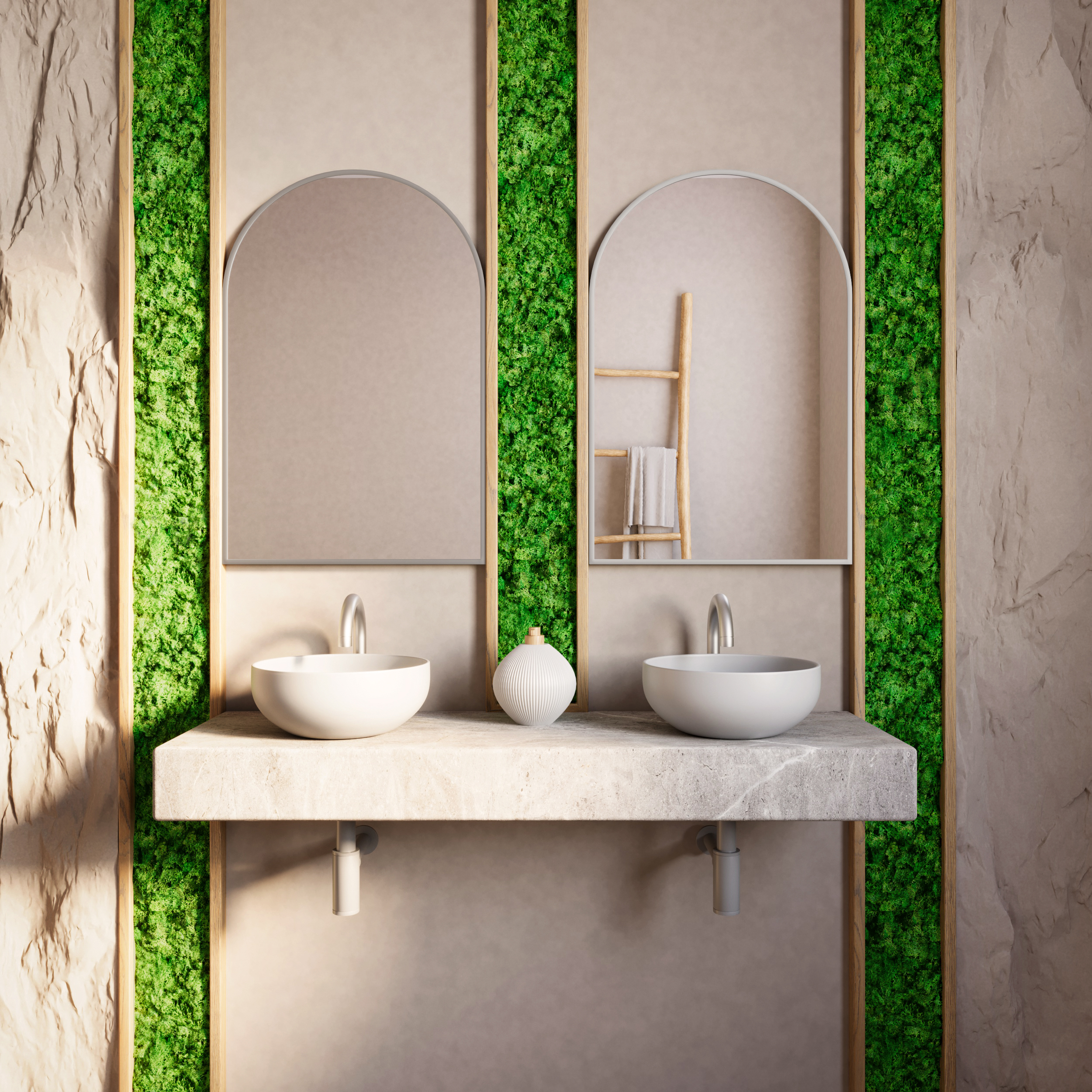 Darmowa Dostawa - Lustro 50x90 cm srebrny Baltica Design Tiny Border Pastille Cut 5904107924816