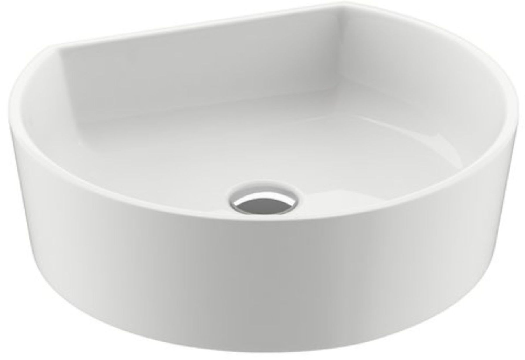 Darmowa Dostawa - Umywalka 40x35.5 cm półokrągła nablatowa biała Ravak Moon XJN01300001