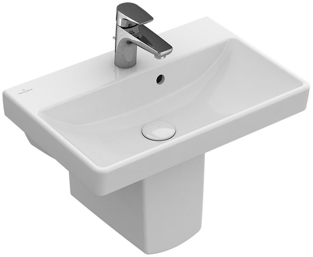 Darmowa Dostawa - Umywalka 55x37 cm prostokątna ścienna-meblowa biała Villeroy & Boch Avento 4A005501