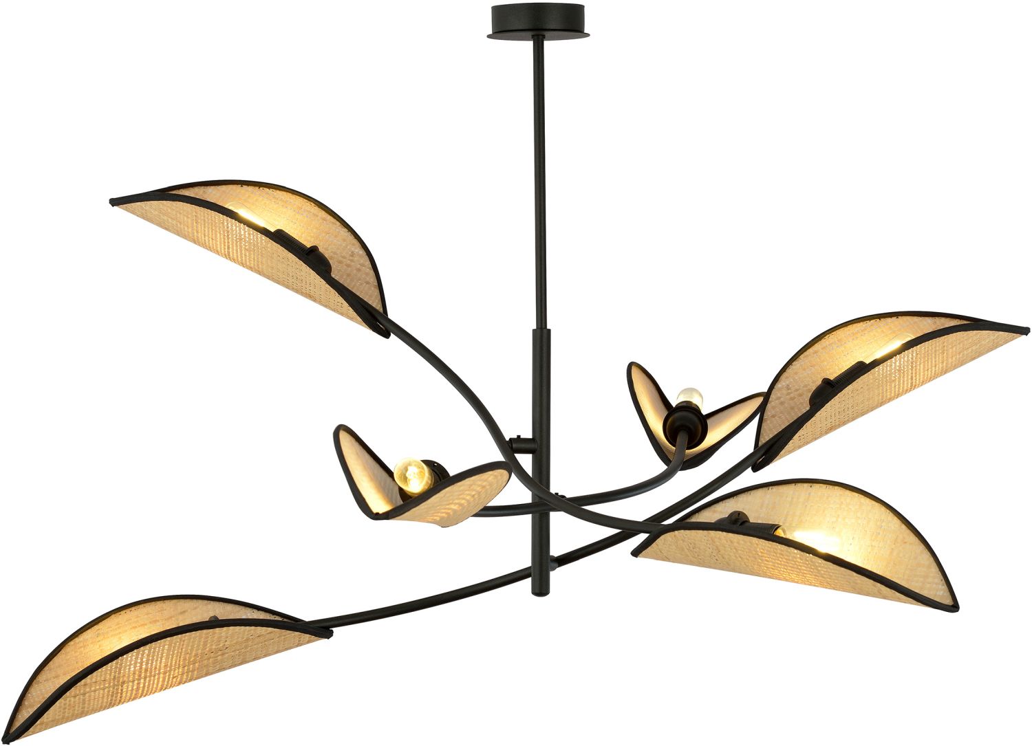 Darmowa Dostawa - Lampa podsufitowa 6x10 W czarna-beżowa Emibig Lotus 11086