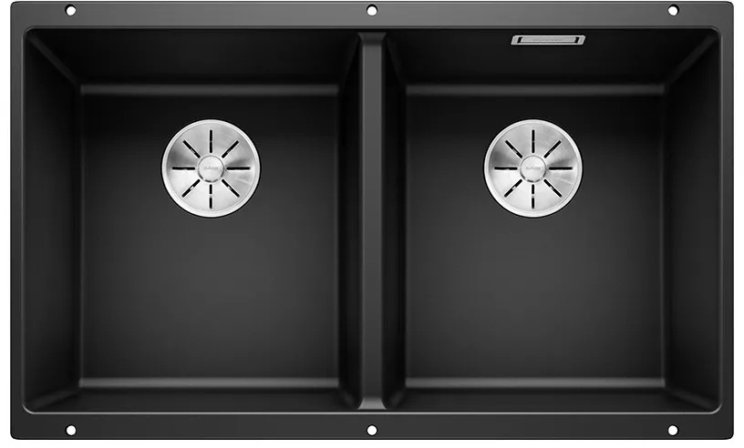 Darmowa Dostawa - Zlewozmywak granitowy 70.5x40 cm czarny Blanco Subline 350/350-U 525987