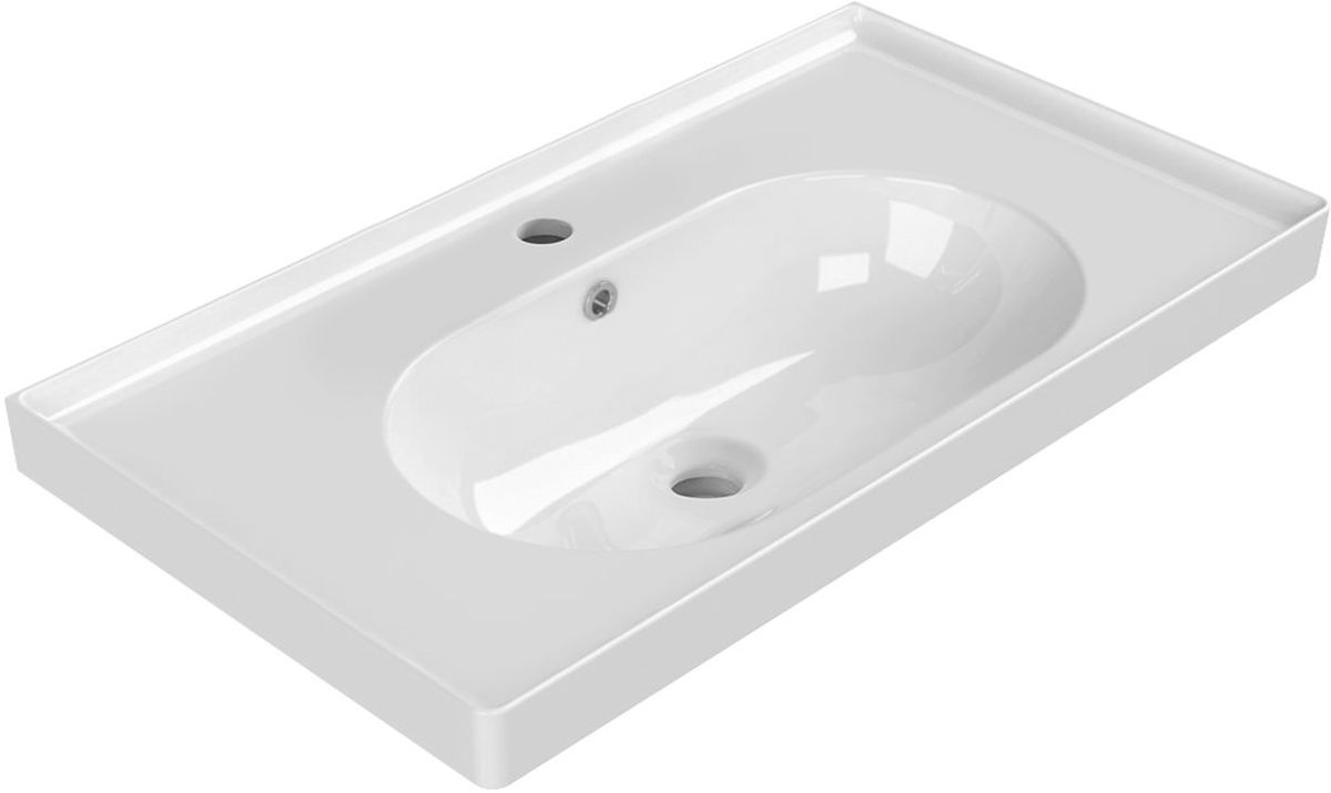 Darmowa Dostawa - Umywalka 79.9x44.8 cm prostokątna ścienna-meblowa biała Sapho Brand TU0422