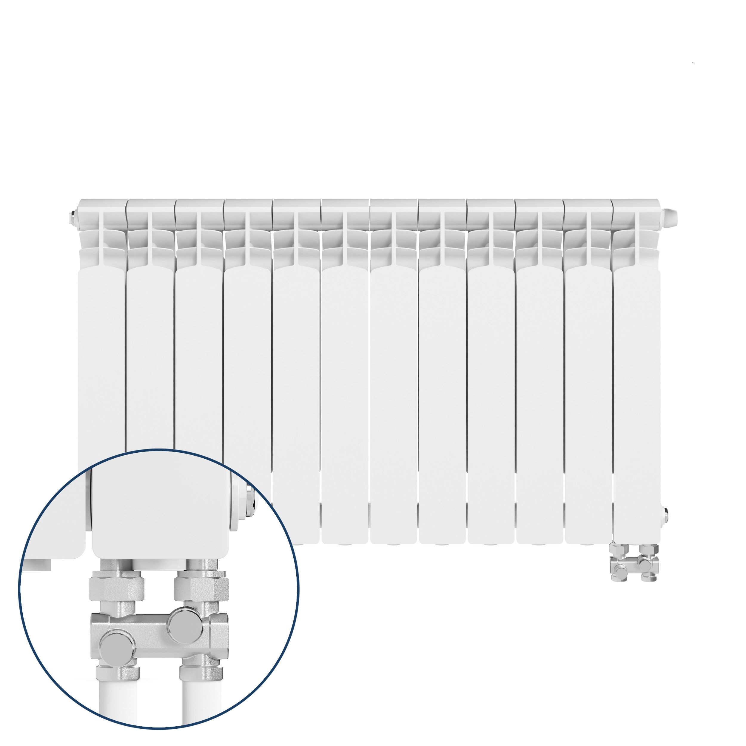 Darmowa Dostawa - Grzejnik pokojowy 57.2x96.6 cm podłączenie dolne biały KFA Armatura G500F 78912244