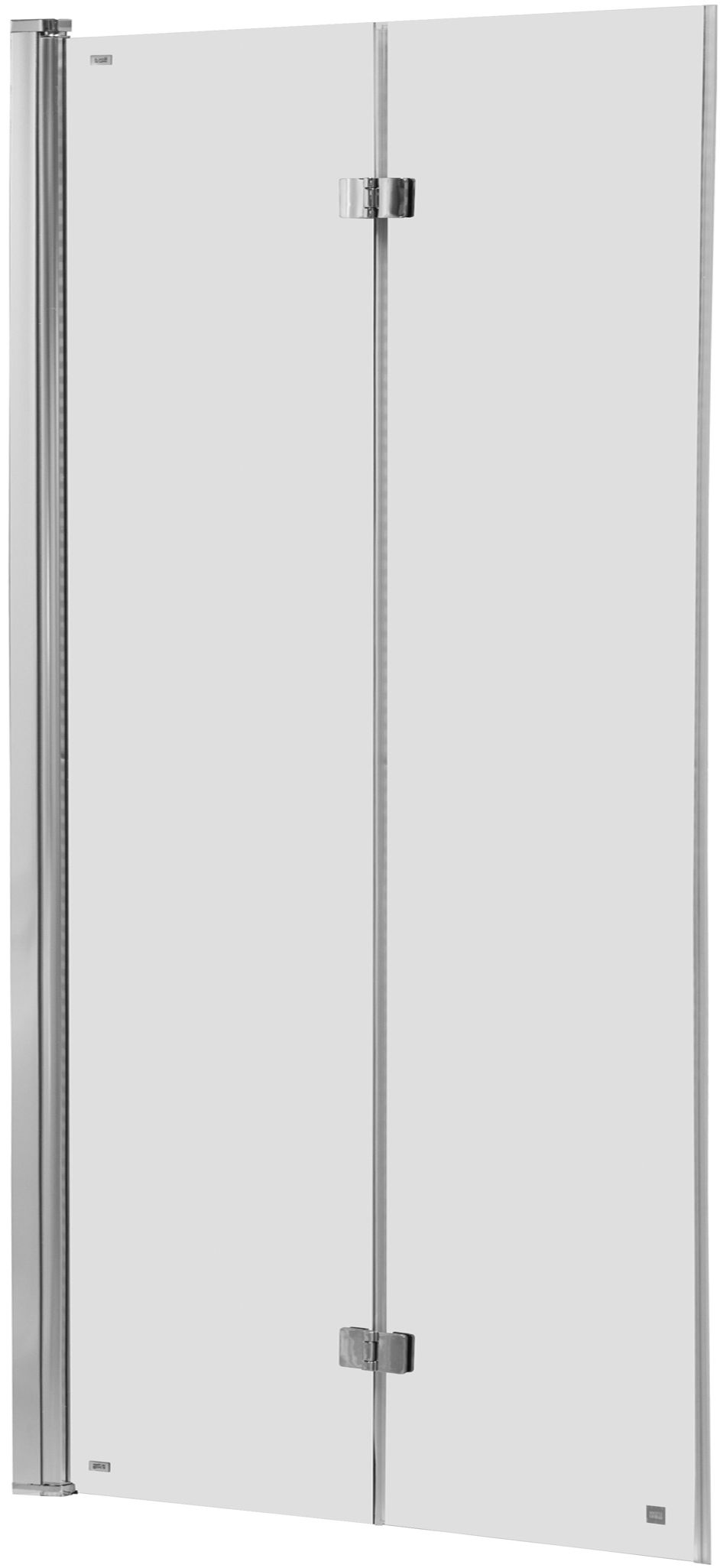 Darmowa Dostawa - Parawan nawannowy 115 cm 2-częściowy chrom połysk/szkło przezroczyste Roca Capital AM4111512M