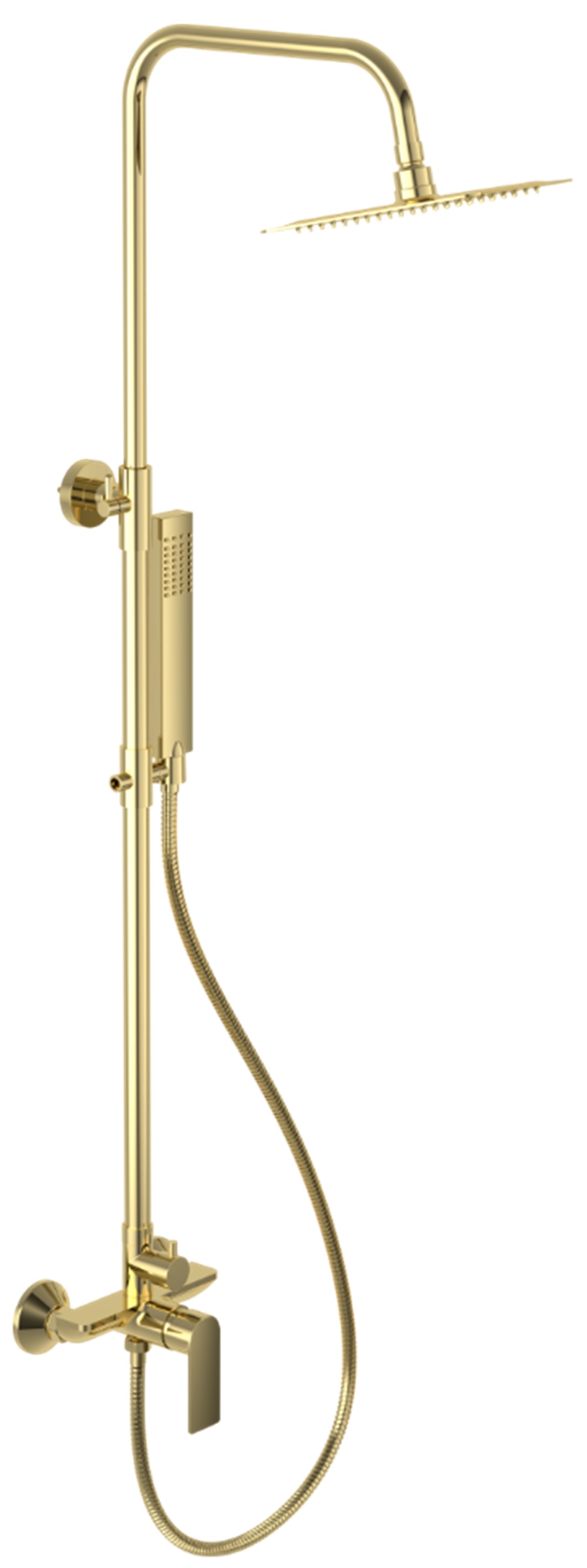 Darmowa Dostawa - Zestaw prysznicowy ścienny z deszczownicą złoty Excellent Glad ARNL1181GL