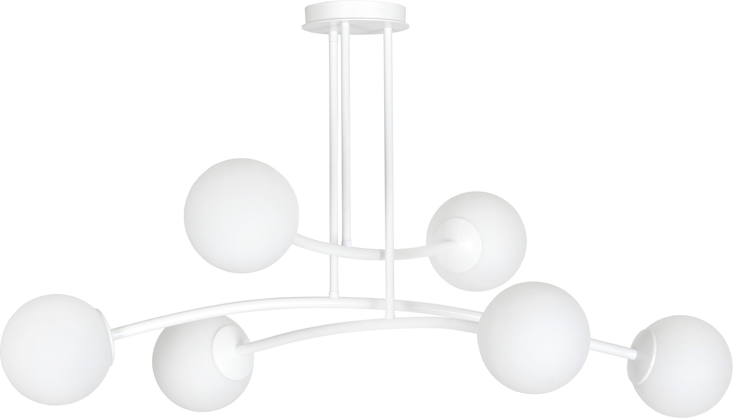 Darmowa Dostawa - Lampa podsufitowa 6x10 W biała-mleczny Emibig Halldor 10256