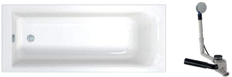 Darmowa Dostawa - Wanna z syfonem 160x70 cm Koło Rekord abset3670