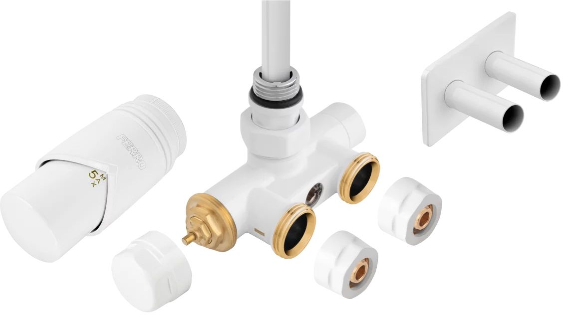 Darmowa Dostawa - Zestaw termostatyczny biały Ferro ZTT30WH