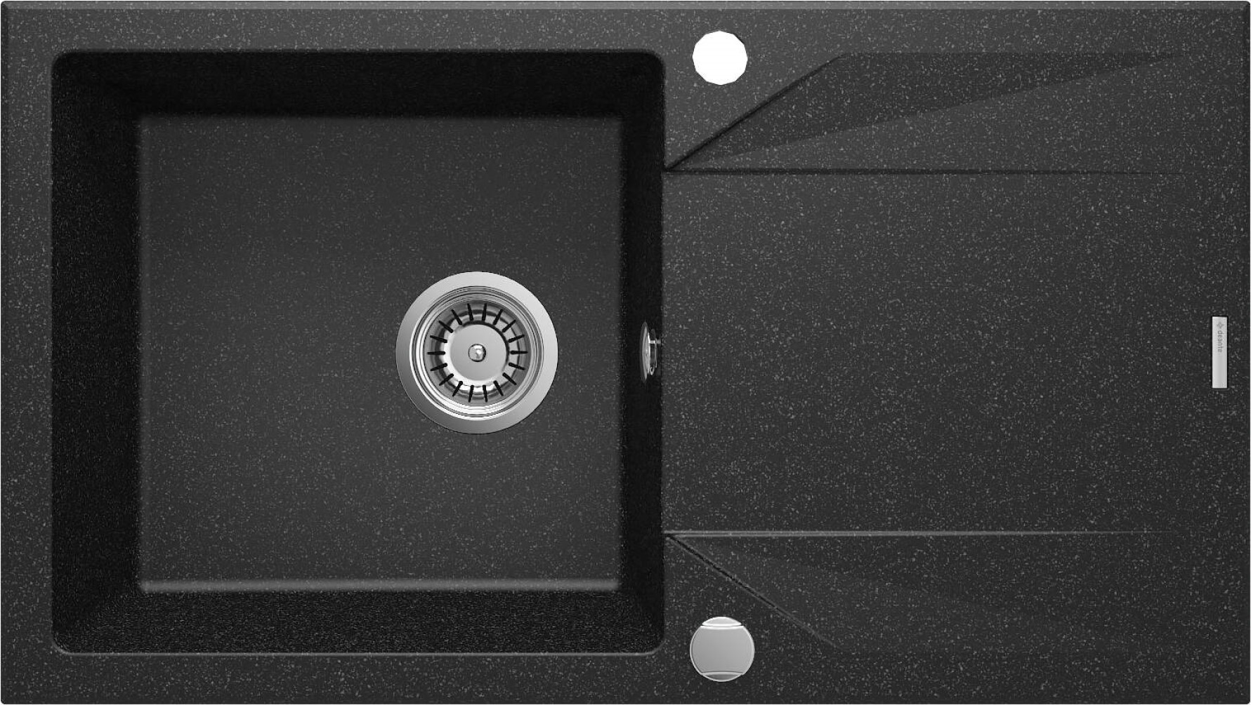 Darmowa Dostawa - Zlewozmywak granitowy 78x44 cm szary/grafitowy/onyx Deante Evora ZQJ2113