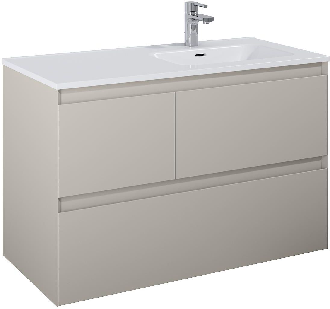 Darmowa Dostawa - Szafka 100x45.8x63.5 cm podumywalkowa wisząca beżowa Elita Split RE011005157020