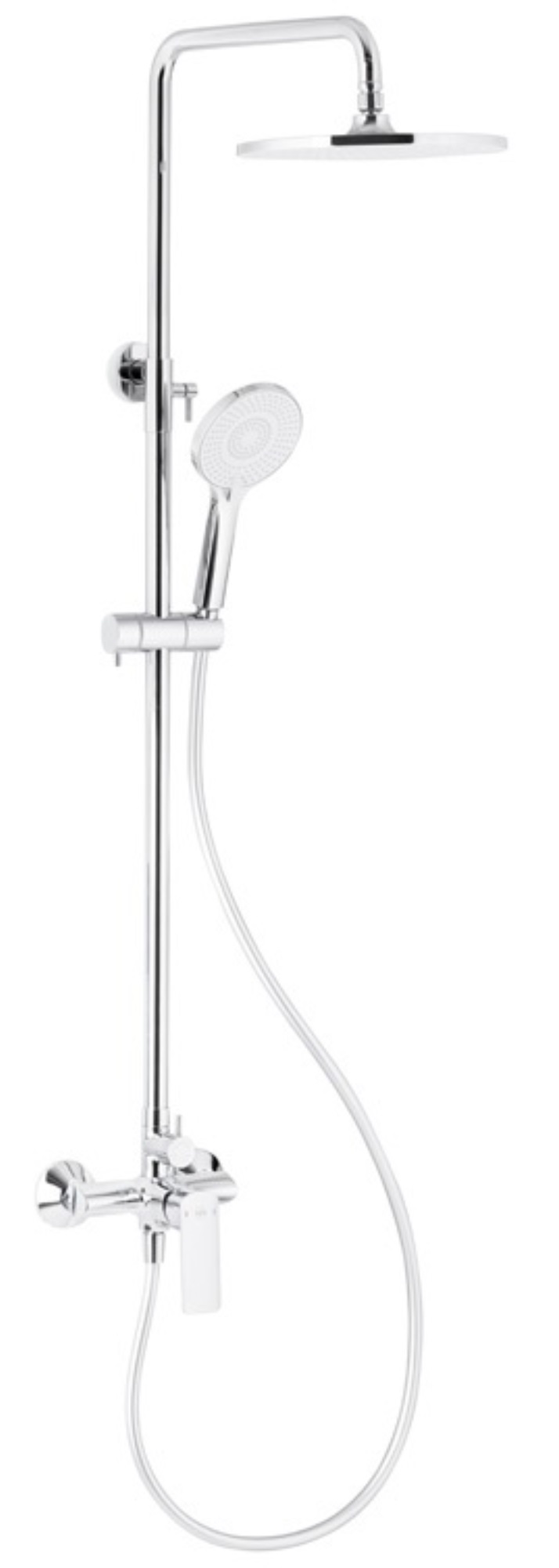 Darmowa Dostawa - Zestaw prysznicowy ścienny z deszczownicą chrom KFA Armatura Agat 442691000