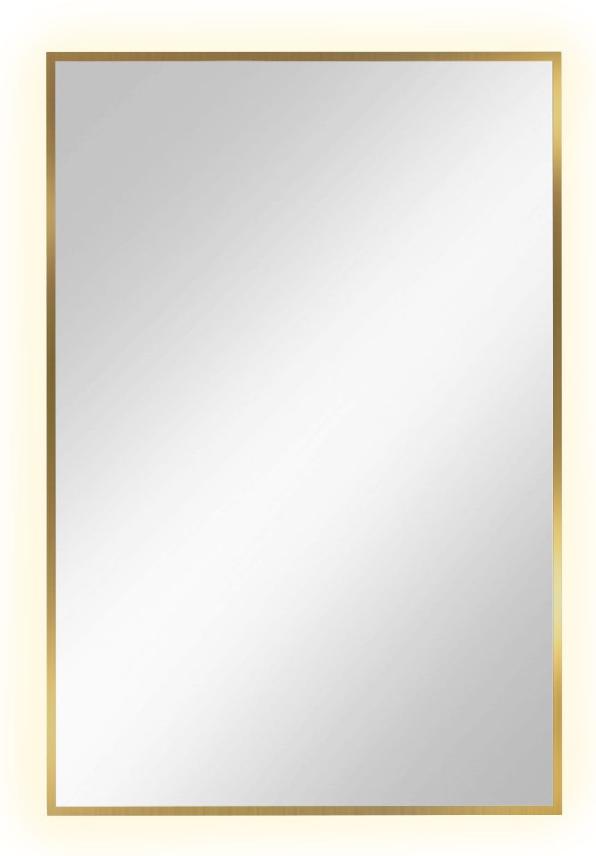 Darmowa Dostawa - Lustro 60x90 cm prostokątne z oświetleniem złoty Baltica Design Tiny Border Straight 5904107904702