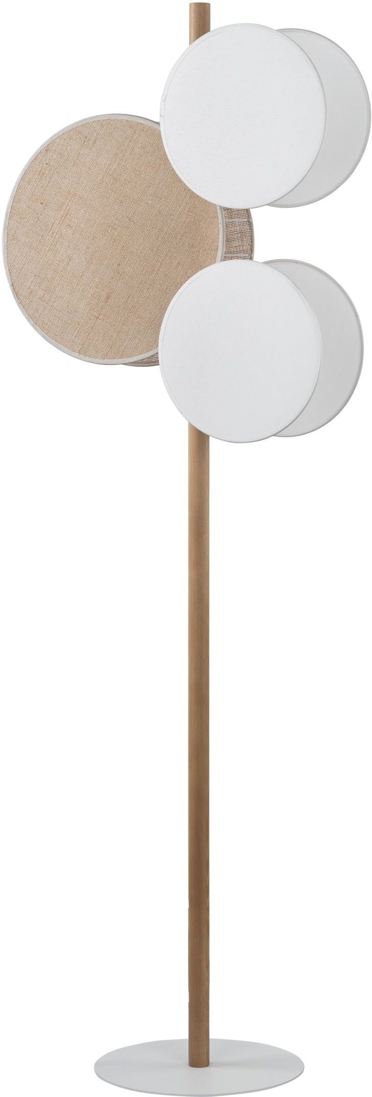 Darmowa Dostawa - Lampa stojąca 3x15 W biała-drewno TK Lighting Pulse 5960