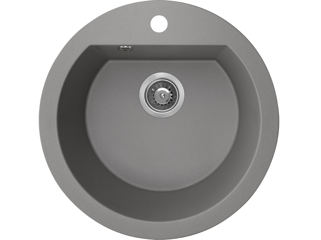 Darmowa Dostawa - Zlewozmywak granitowy 51x51 cm szary/grafitowy/onyx Laveo Dafne SBD580T