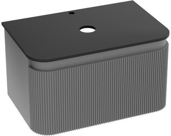 Darmowa Dostawa - Szafka z blatem 80x50x50 cm podumywalkowa wisząca szara LaVita Vermont 5900378339793