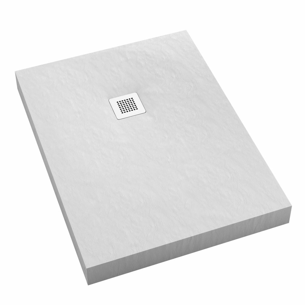 Darmowa Dostawa - Brodzik prostokątny + maskownica 100x90 cm Schedpol New Horizons White Stone 33315BSTM2