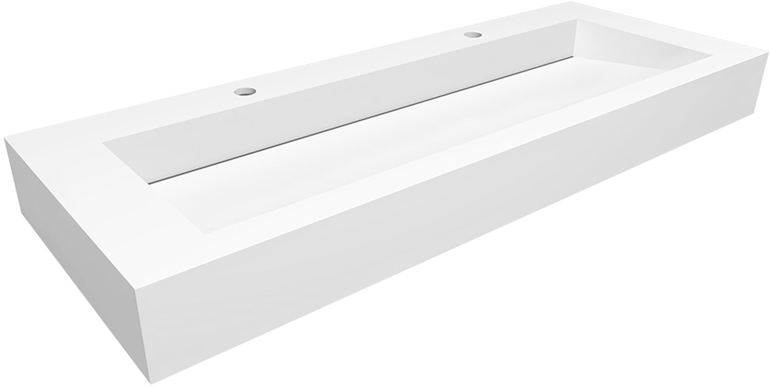 Darmowa Dostawa - Umywalka 120x45 cm prostokątna ścienna biała Cristalstone Linea Ideal U1200MOLC