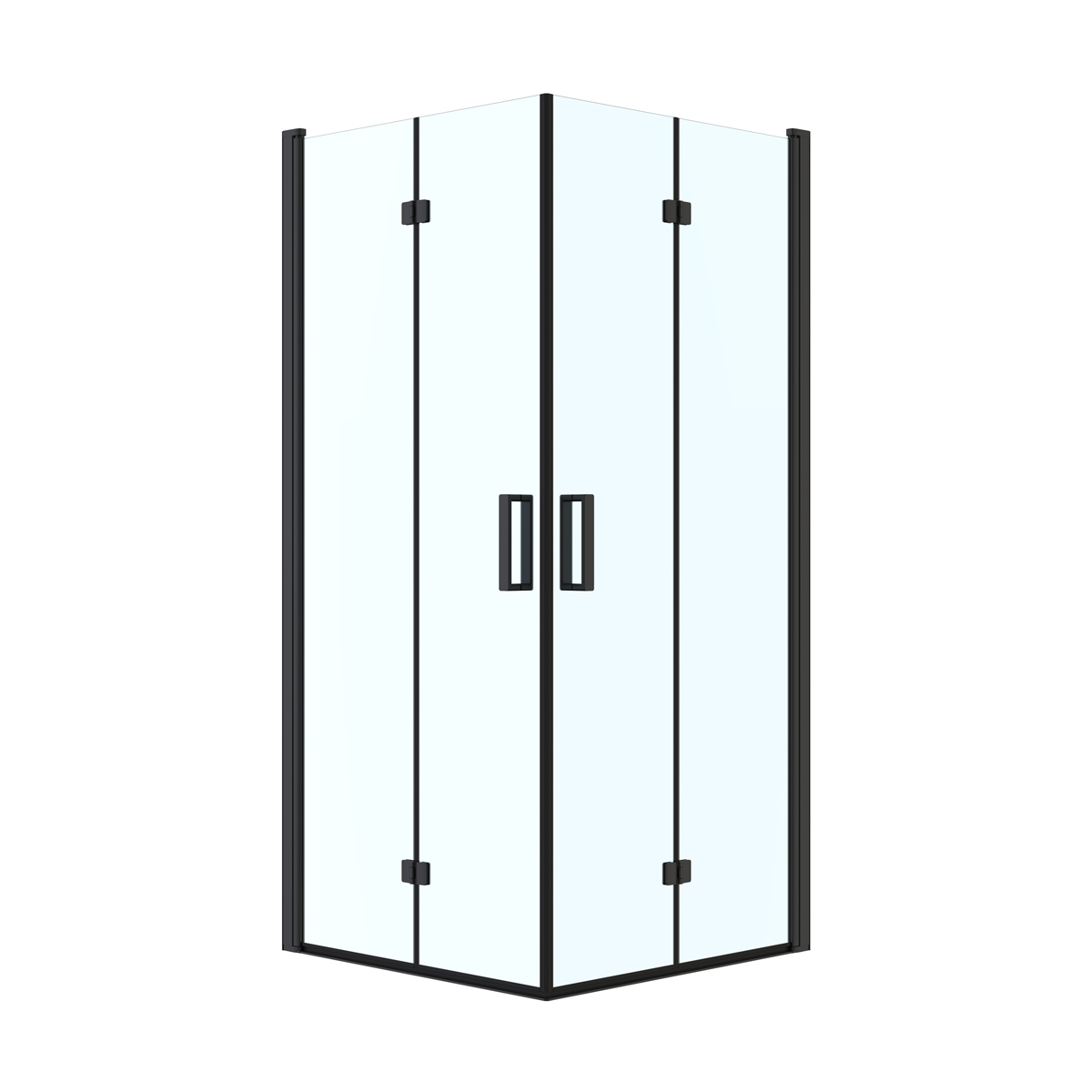 Darmowa Dostawa - Kabina prysznicowa 80x80 cm kwadratowa czarny mat/szkło przezroczyste Oltens Byske 20001300