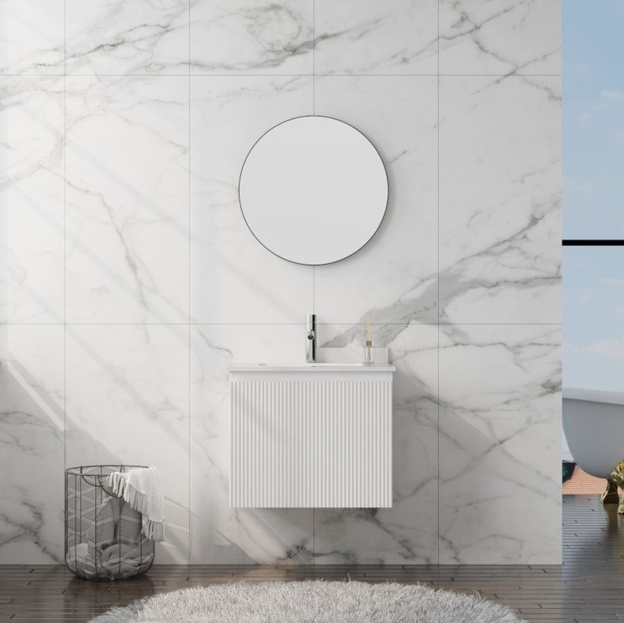 Darmowa Dostawa - Umywalka z szafką 60 cm biała LaVita Irvine 5900378333593