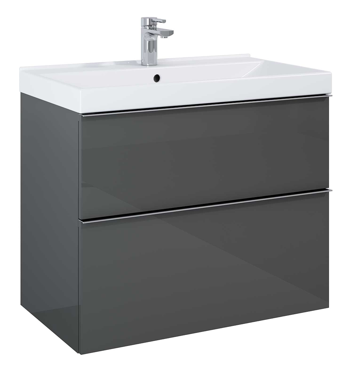 Darmowa Dostawa - Szafka 80x44.9x63.5 cm podumywalkowa wisząca antracyt Elita Look RE010801026610