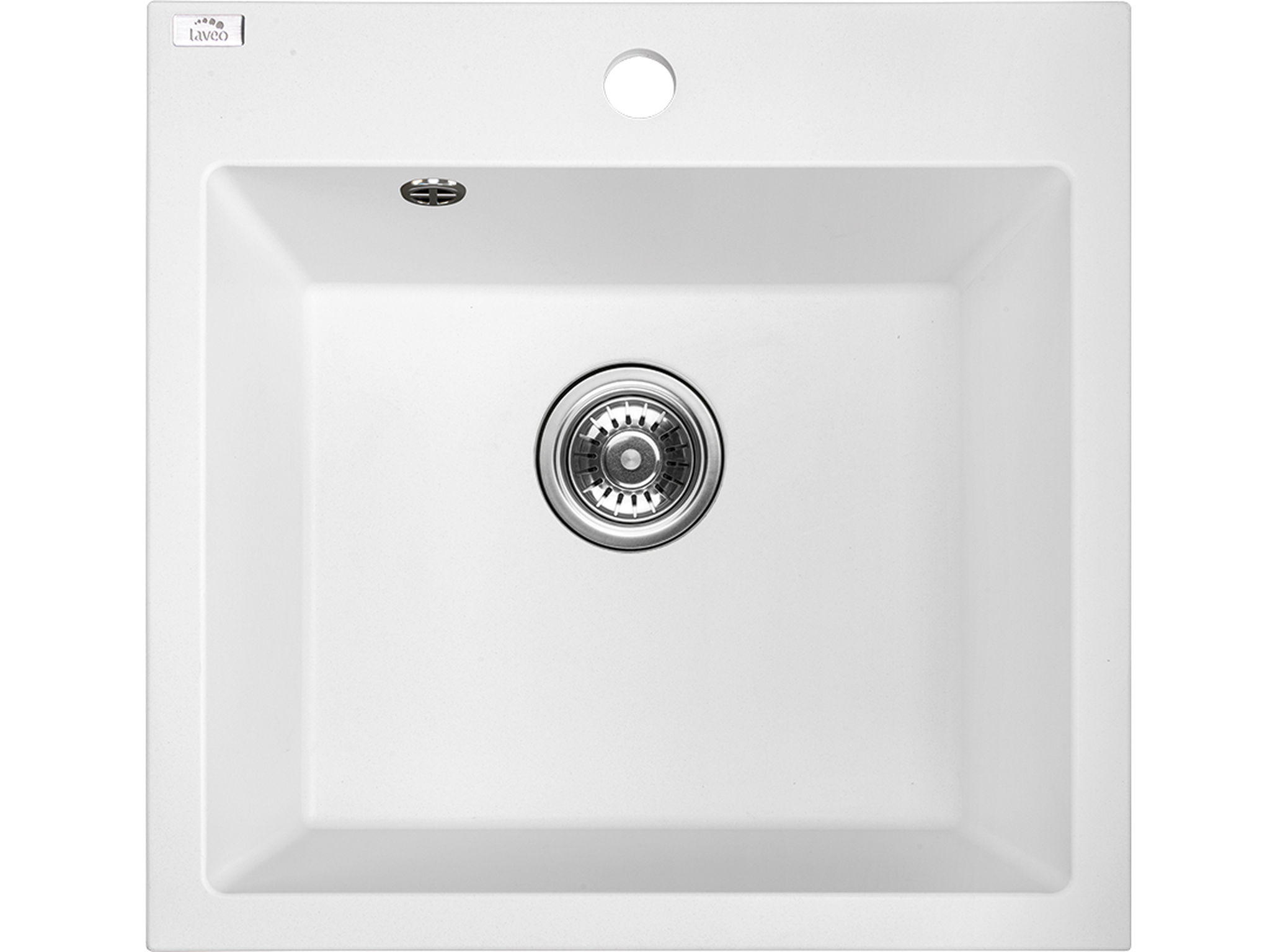 Darmowa Dostawa - Zlewozmywak granitowy 49x49 cm biały Laveo Alena SBA610T