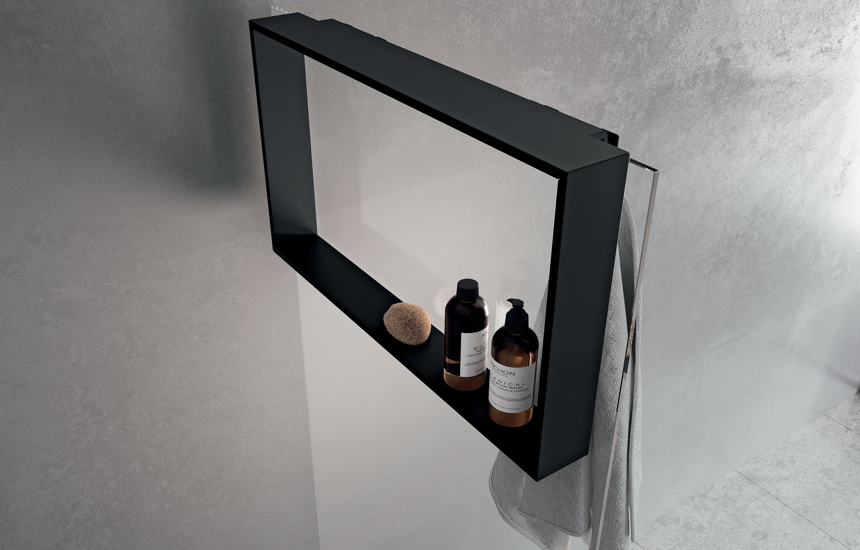 Darmowa Dostawa - Półka 60 cm czarna Novellini Frame R90AKFPO4070H