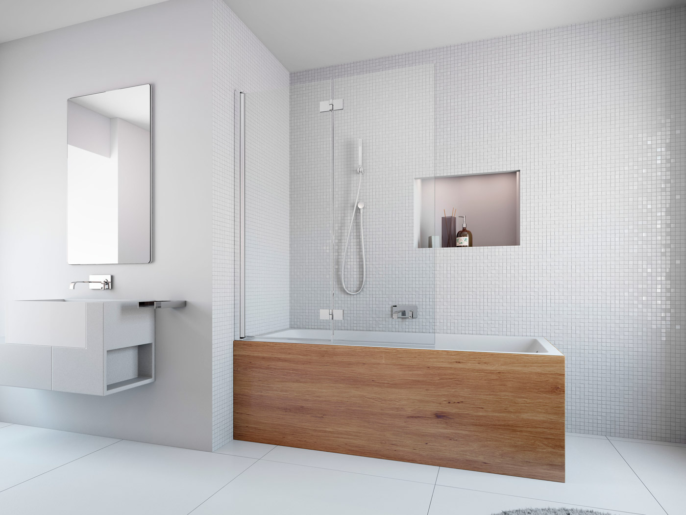 Darmowa Dostawa - Parawan nawannowy dwuczęściowy Radaway Essenza New 20721201L