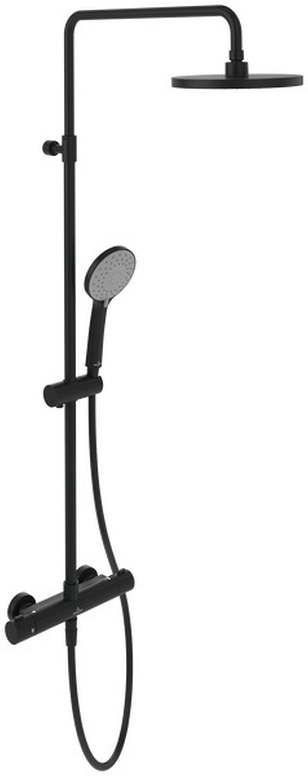 Darmowa Dostawa - Zestaw prysznicowy ścienny termostatyczny z deszczownicą czarny Villeroy & Boch Universal Showers TVS109002000K5