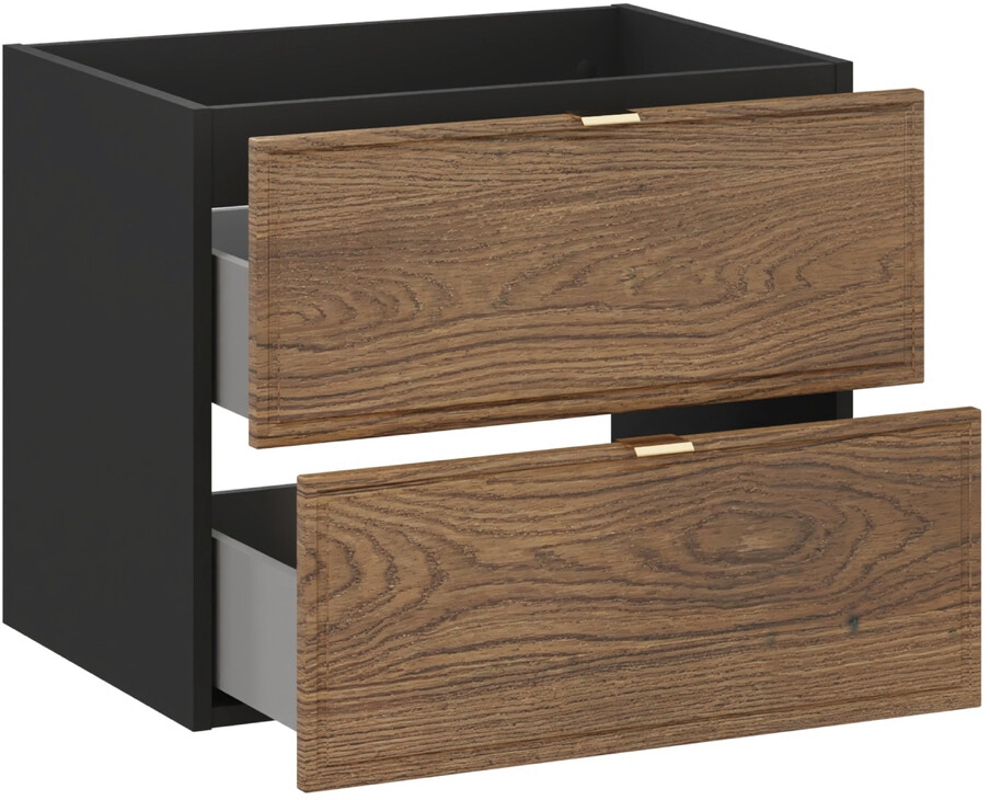 Darmowa Dostawa - Szafka 60x45.6x50 cm podumywalkowa wisząca czarna-dąb Comad Talia Casella TALIACASELLA8260462S