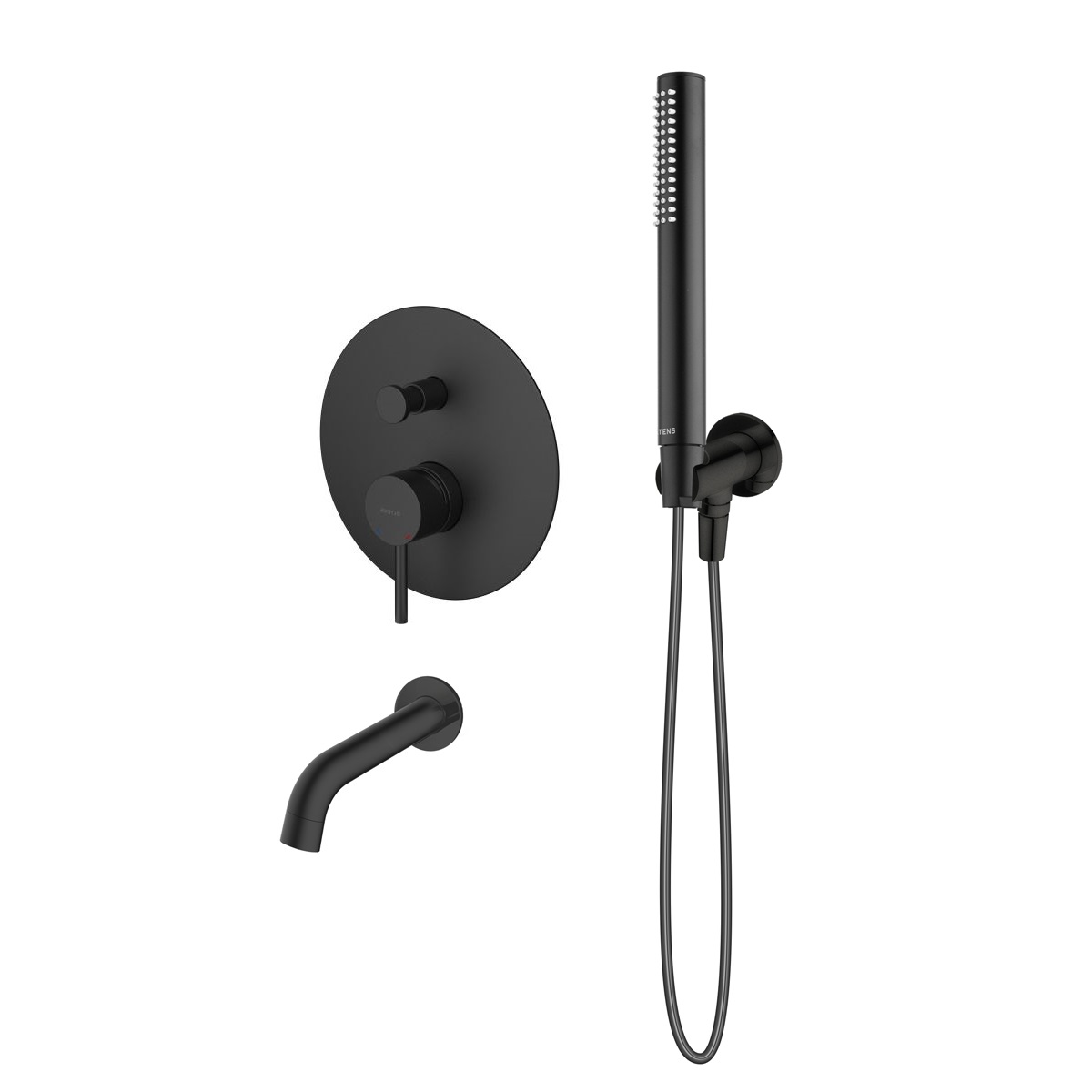 Darmowa Dostawa - Zestaw wannowo-prysznicowy podtynkowy czarny mat Oltens Molle 36602300