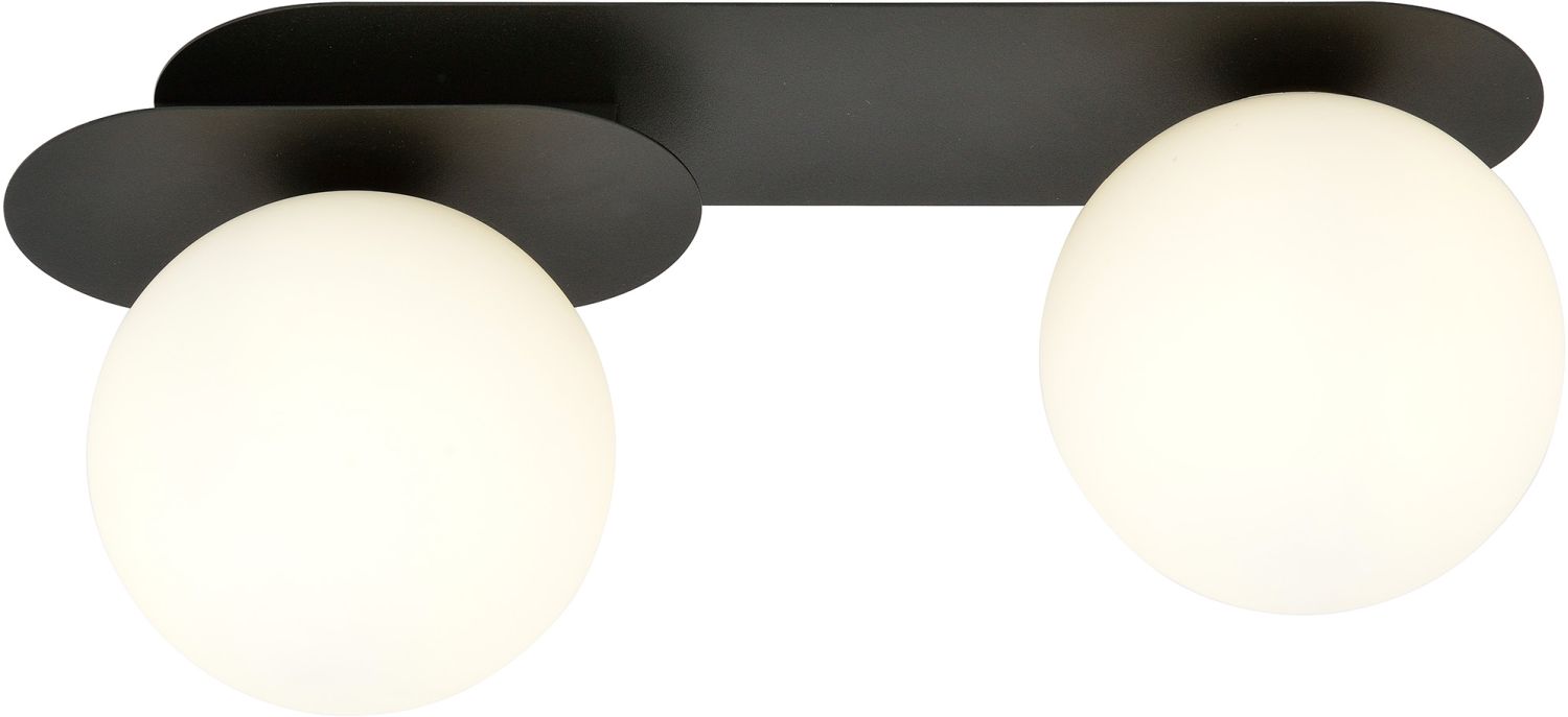 Darmowa Dostawa - Lampa podsufitowa 2x10 W czarna-opal Emibig Plaza 11182