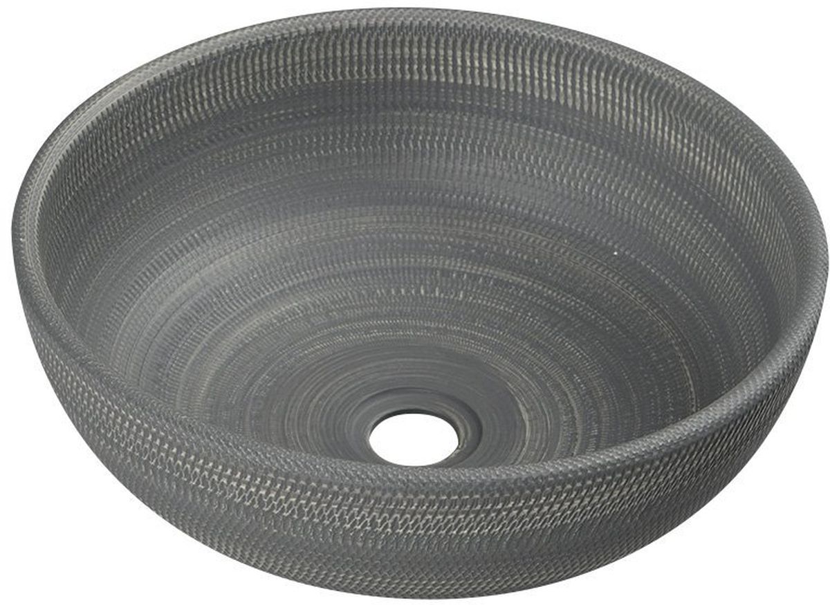 Darmowa Dostawa - Umywalka 41x41 cm okrągła nablatowa szary/kamień Sapho Priori PI024